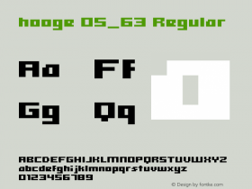 hooge 05_63 Regular Version 2.012 Font Sample