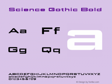 Science Gothic Bold XExp Version 1.007图片样张