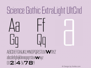 Science Gothic ExtLt UltCnd Version 1.007图片样张