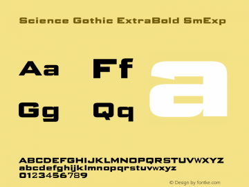 Science Gothic ExtraBold SmExp Version 1.007图片样张