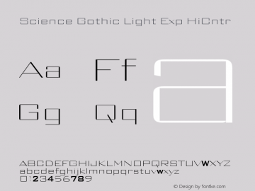 Science Gothic Light Exp HiCntr Version 1.007图片样张