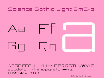 Science Gothic Light SmExp Version 1.007图片样张