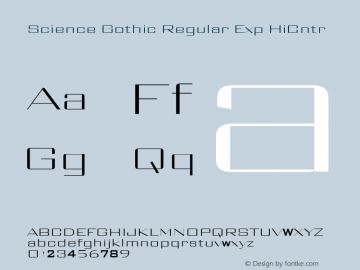 Science Gothic Reg Exp HiCntr Version 1.007图片样张