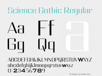 Science Gothic Reg Cnd HiCntr Version 1.007图片样张