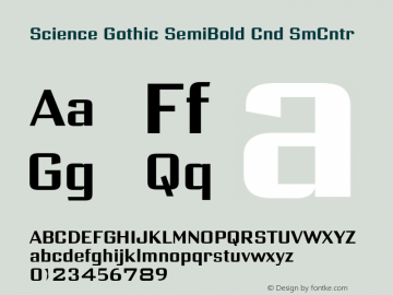 Science Gothic SemBd Cnd SmCntr Version 1.007图片样张