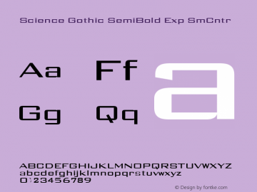 Science Gothic SemBd Exp SmCntr Version 1.007图片样张