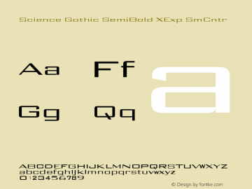 Science Gothic SmBd XEx SmCntr Version 1.007图片样张