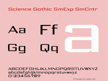 Science Gothic SmExp SmCntr Version 1.007图片样张