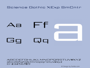 Science Gothic XExp SmCntr Version 1.007图片样张