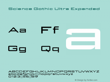 Science Gothic Ultra Expanded Version 1.000图片样张
