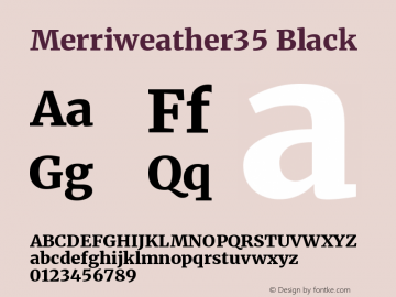 Merriweather35 Black Version 2.007图片样张