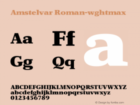 Amstelvar Roman-wghtmax Version 0.001 Font Sample