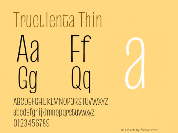 Truculenta Thin Version 1.000图片样张