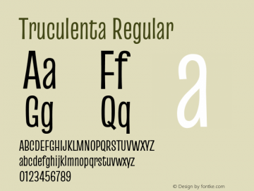 Truculenta Regular Version 1.000图片样张