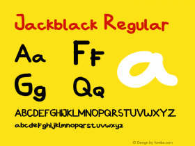 Jackblack Version 1.00;November 2, 2019;FontCreator 11.5.0.2430 32-bit Font Sample