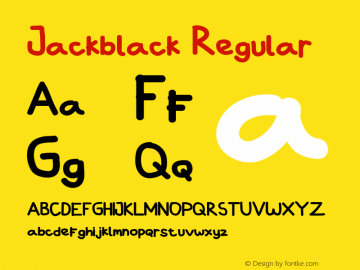 Jackblack Version 1.00;November 2, 2019;FontCreator 11.5.0.2430 32-bit图片样张
