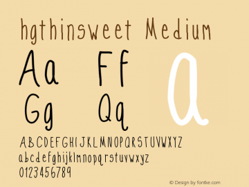 hgthinsweet Medium Version 001.000图片样张
