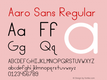 Aaro Sans Version 1.002;Fontself Maker 3.4.0 Font Sample