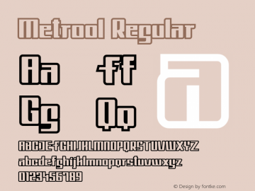 Metrool Version 1.00;November 21, 2019;FontCreator 11.5.0.2430 64-bit Font Sample