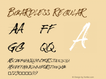 Bizardless Version 001.000 Font Sample