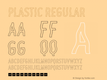 Plastic Sans Outline Freebie Version 1.000;hotconv 1.0.109;makeotfexe 2.5.65596图片样张