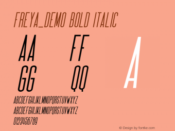 Freya_DEMO Bold Italic Version 1.000图片样张