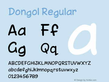 Dongol Regular Version 1.000 Font Sample