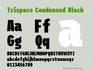 Trispace Condensed Black Version 1.005图片样张