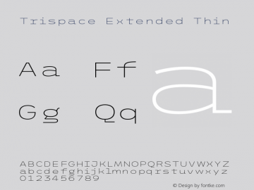 Trispace Extended Thin Version 1.005;hotconv 1.0.109;makeotfexe 2.5.65596图片样张