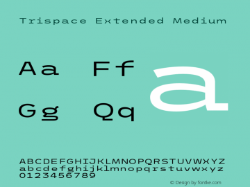Trispace Extended Medium Version 1.005;hotconv 1.0.109;makeotfexe 2.5.65596图片样张