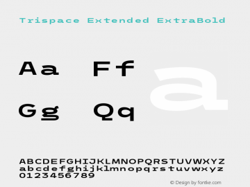Trispace Extended ExtraBold Version 1.005;hotconv 1.0.109;makeotfexe 2.5.65596图片样张
