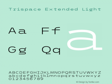 Trispace Extended Light Version 1.005;hotconv 1.0.109;makeotfexe 2.5.65596图片样张
