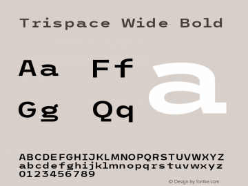 Trispace Wide Bold Version 1.005图片样张