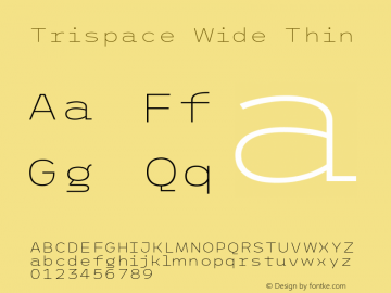 Trispace Wide Thin Version 1.005图片样张