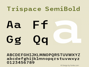 Trispace SemiBold Version 1.005图片样张