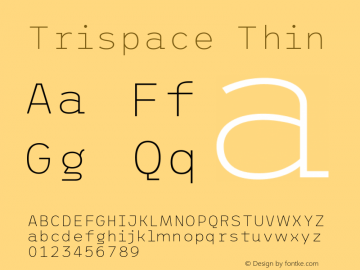 Trispace Thin Version 1.005图片样张