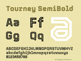 Tourney SemiBold Version 1.000;hotconv 1.0.109;makeotfexe 2.5.65596图片样张