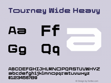 Tourney Wide Heavy Version 1.000;hotconv 1.0.109;makeotfexe 2.5.65596图片样张