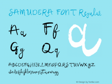 SAMUDERAFONT-Regular Version 1.000 Font Sample