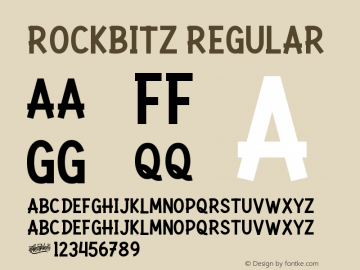 Rockbitz Version 1.00;April 13, 2020;FontCreator 11.5.0.2427 32-bit Font Sample
