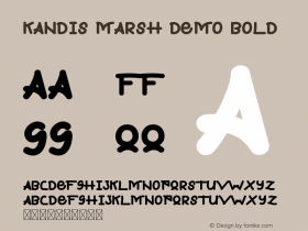 Kandis Marsh Demo Bold Version 1.002;Fontself Maker 3.4.0图片样张