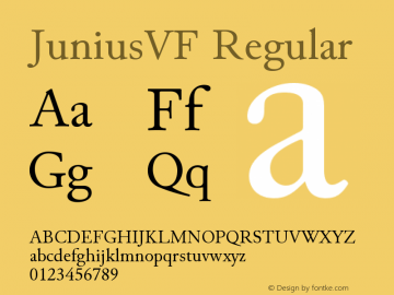 JuniusVF Version 1.004 Font Sample