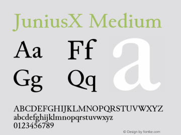 JuniusX Medium Version 1.004 Font Sample