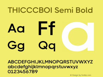 THICCCBOI Semi Bold Version 1.000 Font Sample