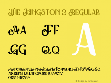 The Kingston 2 Version 1.00;March 28, 2020;FontCreator 12.0.0.2563 64-bit Font Sample