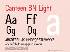 Canteen BN Light Version 1.003;Fontself Maker 3.5.1图片样张