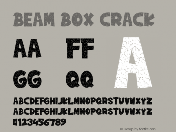 Beam Box Crack Version 1.00;June 2, 2020;FontCreator 12.0.0.2563 64-bit图片样张