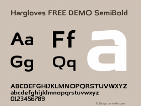 HarglovesFREEDEMO-SemiBold Version 1.005图片样张