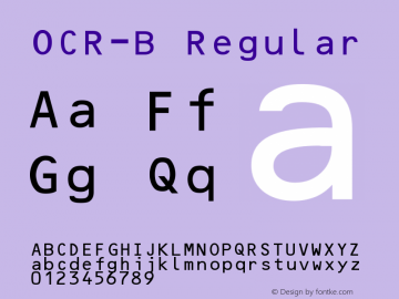 OCR-B 1.1图片样张