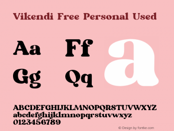 Vikendi Free Personal Used Version 1.001;Fontself Maker 3.5.1图片样张